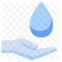 Hand Halten Wasser Symbol