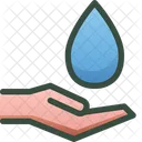 Hand Halten Wasser Symbol