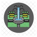 Wasserfontäne  Symbol