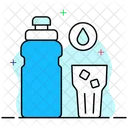 Kaltes Wasser Wasserflasche Wasserbehalter Symbol