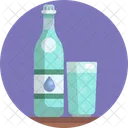 Wasserflasche Glas Wasser Wasser Symbol