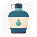 Wasserflasche Feldflasche Abenteuer Camp Symbol