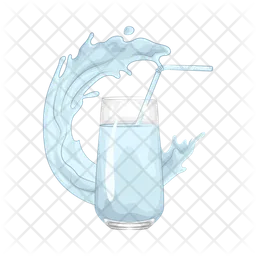 Wasserglas Spritzer  Symbol