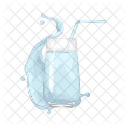 Wasserglas Spritzer  Symbol