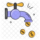 Wasserhahn Geschaft Finanzen Symbol