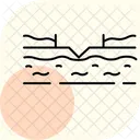 Wasserkanale Im Feld Symbol