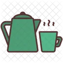 Wasserkocher Kaffee Camp Symbol