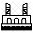 Hydroelektrischer Damm  Symbol