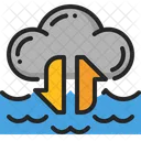 Wasserkreislauf Ressourcen Cloud Symbol