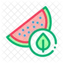 Wassermelone Blatt Bio Symbol