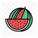 Wassermelone Beere Tropisch Symbol