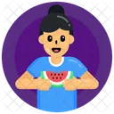 Wassermelone essen  Symbol