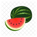 Wassermelone Mit Scheibe Wassermelone Obst Symbol