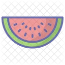 Wassermelonenscheibe Sommerfrucht Wassermelone Symbol