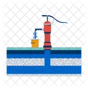 Wasserpumpe Grundwasser Eimer Symbol