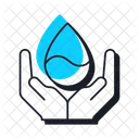 Wasser Wasserressourcen Hande Schutzen Symbol