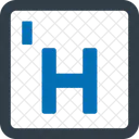 Wasserstoff Chemie Bildung Symbol