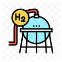 Wasserstoff Speichertank Industrie Nutzung Symbol