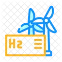 Wasserstoff Wind Wind Wasserstoff Symbol