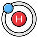 Wasserstoffatom Wissenschaftssymbol Atommodell Symbol