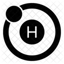 Wasserstoffatom Wissenschaftssymbol Atommodell Symbol
