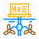 Wasserstoff Flotage Flotation Station Symbol