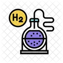 Wasserstoffsynthese Synthese Rundkolben Symbol