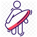 Wassersurfboarder  Symbol