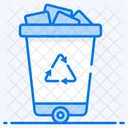 Waste Bucket Trash Can Recycle Bin Icon