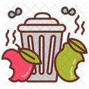 Waste Fruits Garbage Bin Icon