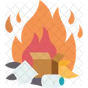 Waste Burning Garbage Icon