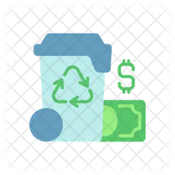 Waste management cost  Icon