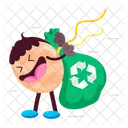 Recycling Stickers Renewable Stickers Environment Pollution Icon