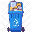 Waste recycling sorting container  Symbol