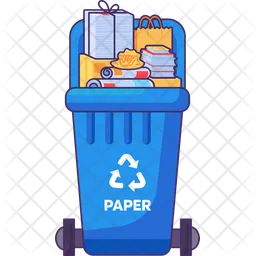 Waste recycling sorting container  Icon