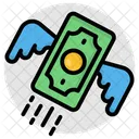 Wasting Money Spending Money Flying Money Icon