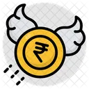 Wasting Money Spending Money Flying Money Icon