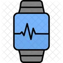 Watch Health Care Heartbeat Graph Smartwatch Statistics Stats Icon