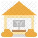 Watching Tv Routine Real Estate Icon