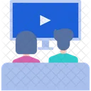 Watching Tv Television Home Icon