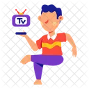 Watching Tv  Icon