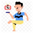 Watching tv  Icon