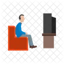 Watching Tv Icon
