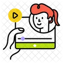 Watching Video Webinar Video Streaming Icon