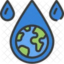 Earth In Droplet Icon