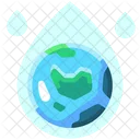 Water Drop Globe Icon