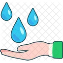 Water Drop Hand Icon
