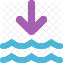 Water arrow down  Icon