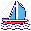 Water Boat Boating Rowing Icon