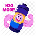 Water Bottle Hydrated Drink Icon